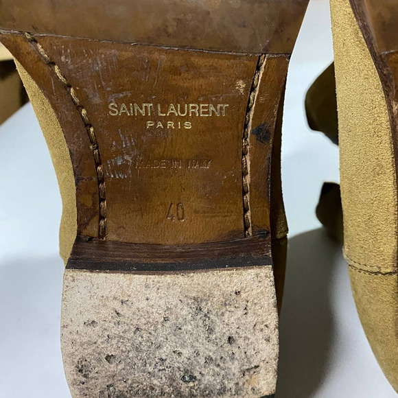 Saint Laurent Chelsea Wyatt Suede Boots Brown Women's 40 (US 9-9.5) - Picture 7 of 9